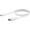 StarTech.com 1 m USB-C auf DisplayPort 1.2 Kabel 4K 60 Hz – USB-C auf DisplayPort Adapterkabel HBR2 – USB Type-C DP Alt Mode auf DP Monitor Videokabel – Funktioniert mit Thunderbolt 3 – Weiß