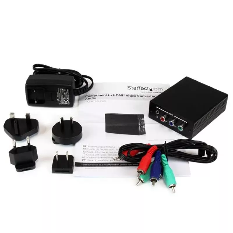 StarTech.com Component zu HDMI Videokonverter mit Audio, Schwarz, RoHS, CE, FCC, 1080p, HDMI, 5 V, 80 mm