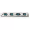 StarTech.com 4-Port USB-auf-RS232-Seriell-DB9-Adapter-Hub, USB, Seriell, Silber, Kunststoff, CE, FCC, RoHS, 1 W