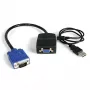 StarTech.com 2-Port VGA-Videosplitter – USB-gespeist, VGA, 2x VGA, 2048 x 1536 Pixel, Schwarz, Kunststoff, 61 m