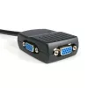 StarTech.com 2-Port VGA-Videosplitter – USB-gespeist, VGA, 2x VGA, 2048 x 1536 Pixel, Schwarz, Kunststoff, 61 m