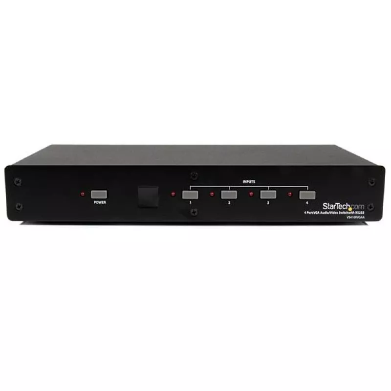 StarTech.com 4-fach VGA Video-Audio-Umschalter mit RS232-Steuerung