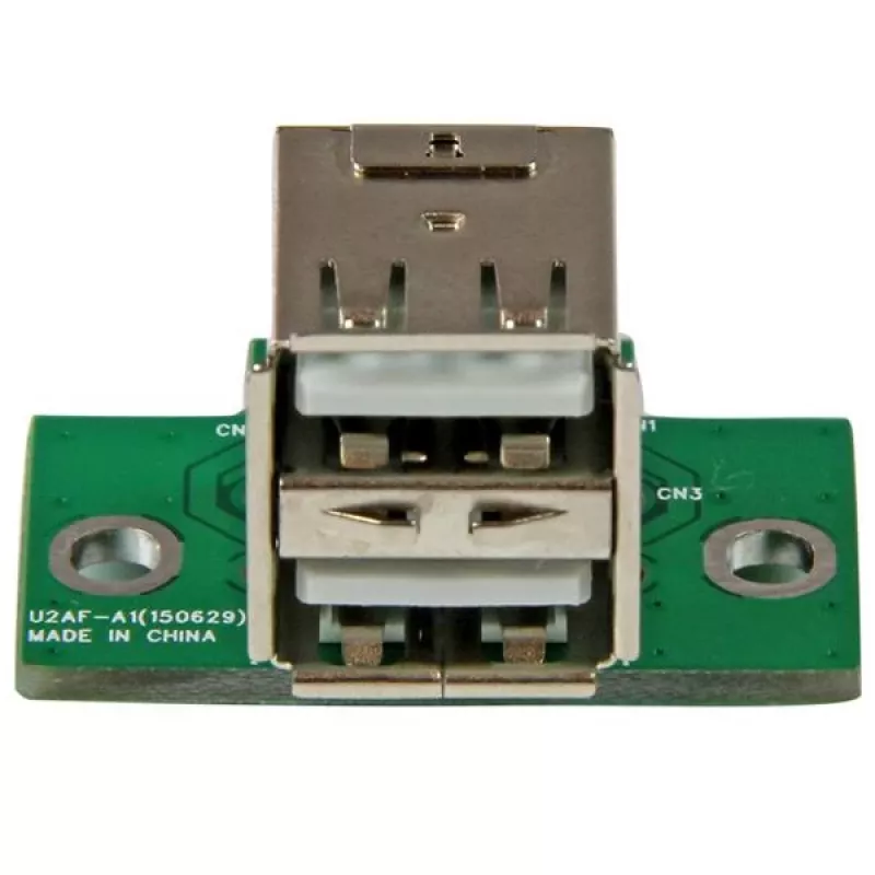 StarTech.com 2 Port USB Motherboard Header Adapter, IDC, USB 2.0, Schwarz, Grün, Edelstahl, 20 mm, 125 mm, 230 mm