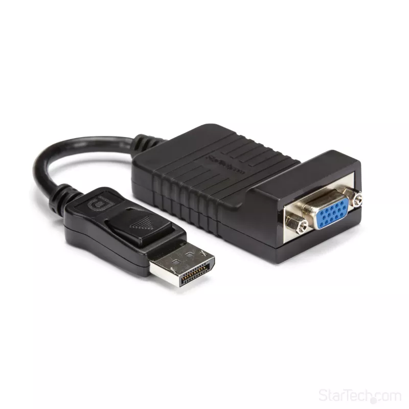 StarTech.com DisplayPort-auf-VGA-Adapter – aktiver DP-auf-VGA-Konverter – 1080p-Video – langlebig – DP/DP++-Quelle zu VGA-Monitor-Kabel-Adapter-Dongle – DP 1.2 auf VGA – einrastender DP-Stecker