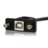 StarTech.com 1 ft Panel Mount USB-Kabel B auf B – F/M, 0,3 m, USB B, USB B, USB 2.0, 0,48 Gbit/s, Schwarz