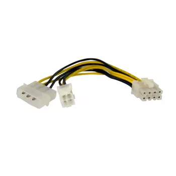 StarTech.com 15,2 cm 4-Pin auf 8-Pin EPS-Netzteiladapter mit LP4 - Stecker/Buchse