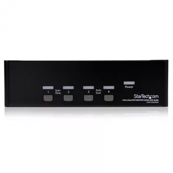 StarTech.com 4-Port Dual-DVI-USB-KVM-Switch mit Audio- und USB-2.0-Hub