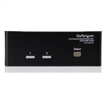 StarTech.com 2-Port Dual-DVI-USB-KVM-Switch mit Audio & USB 2.0 Hub