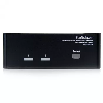 StarTech.com 2-Port DVI VGA Dual Monitor KVM Switch USB mit Audio & USB 2.0 Hub
