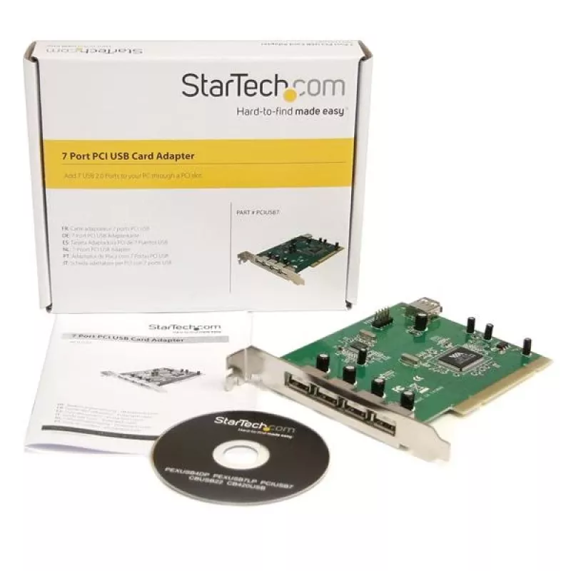 StarTech.com PCIUSB7 7-Port PCI USB-Adapterkarte