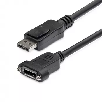 StarTech.com 1m Panel Mount DisplayPort-Kabel - 4K x 2K - DisplayPort 1.2 Verlängerungskabel Stecker auf Buchse - DP Video-Verlängerungskabel mit Panel Mount DP-Anschluss - DP Monitorkabel