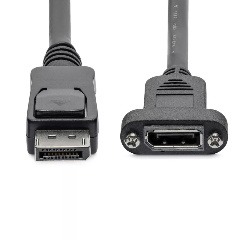 StarTech.com 1m Panel Mount DisplayPort-Kabel - 4K x 2K - DisplayPort 1.2 Verlängerungskabel Stecker auf Buchse - DP Video-Verlängerungskabel mit Panel Mount DP-Anschluss - DP Monitorkabel