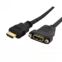 StarTech.com 0,9m HDMI-Buchse auf HDMI-Stecker Adapter, 4K High-Speed-Panel-Mount-HDMI-Kabel, 4K 30Hz UHD HDMI, 10,2 Gbit/s Bandbreite, HDMI-Buchse auf HDMI-Stecker, HDMI-Panel-Mount-Verbindungskabel