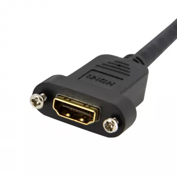 StarTech.com 0,9m HDMI-Buchse auf HDMI-Stecker Adapter, 4K High-Speed-Panel-Mount-HDMI-Kabel, 4K 30Hz UHD HDMI, 10,2 Gbit/s Bandbreite, HDMI-Buchse auf HDMI-Stecker, HDMI-Panel-Mount-Verbindungskabel