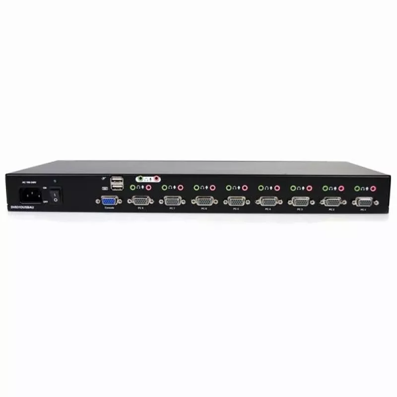 StarTech.com 8-Port-Rackmount-USB-VGA-KVM-Switch mit Audio (Audiokabel inklusive)