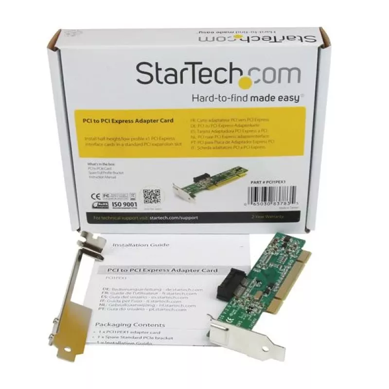 StarTech.com PCI zu PCI Express Adapterkarte, PCI, PCIe, PCI 2.3, CE, FCC, TAA, Pericom - PI7C9X111SL, 0 - 85 °C