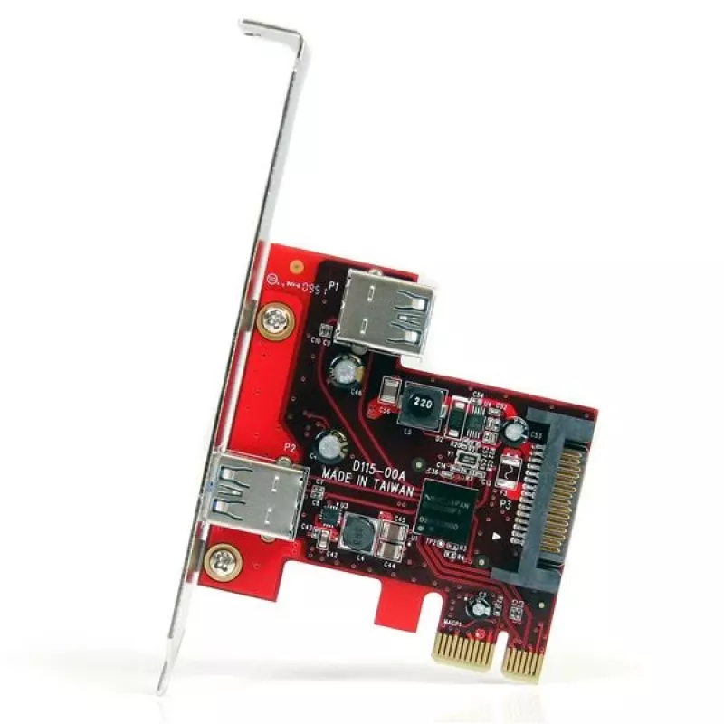 StarTech.com 2 Port PCI Express SuperSpeed USB 3.0 Karte mit UASP-Unterstützung - 1 Intern 1 Extern