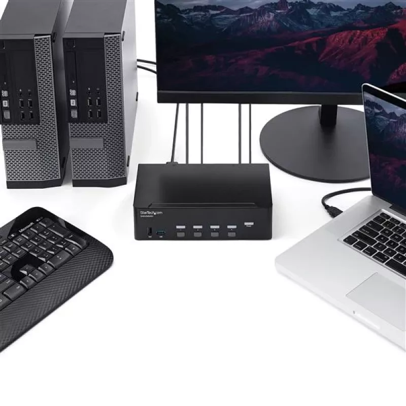 StarTech.com 4 Port HDMI KVM Switch – 4K 30Hz – Dual Display