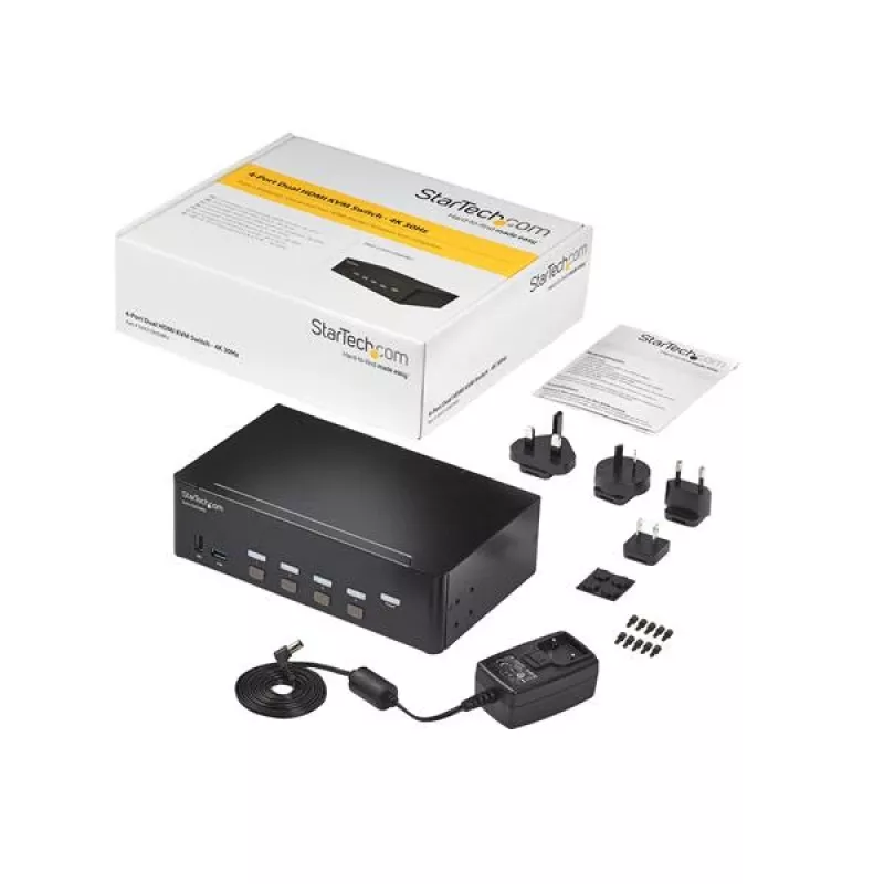 StarTech.com 4 Port HDMI KVM Switch – 4K 30Hz – Dual Display