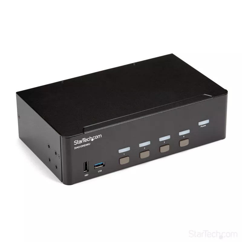 StarTech.com 4 Port HDMI KVM Switch – 4K 30Hz – Dual Display
