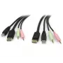 StarTech.com 6ft 4-in-1 USB DisplayPort KVM Switch Kabel w/ Audio & Microphone
