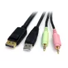 StarTech.com 6ft 4-in-1 USB DisplayPort KVM Switch Kabel w/ Audio & Microphone
