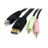 StarTech.com 6ft 4-in-1 USB DisplayPort KVM Switch Kabel w/ Audio & Microphone