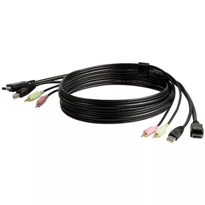 StarTech.com 6ft 4-in-1 USB DisplayPort KVM Switch Kabel w/ Audio & Microphone