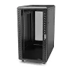 StarTech.com 4-Post 25U Server-Rack-Schrank, abschließbarer 19-Zoll-Daten-Rack-Schrank für Computer / AV / IT-Ausrüstung, Büro- / Heimnetzwerk-Rack mit Rollen und verstellbaren Montageschienen