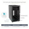 StarTech.com 4-Post 25U Server-Rack-Schrank, abschließbarer 19-Zoll-Daten-Rack-Schrank für Computer / AV / IT-Ausrüstung, Büro- / Heimnetzwerk-Rack mit Rollen und verstellbaren Montageschienen