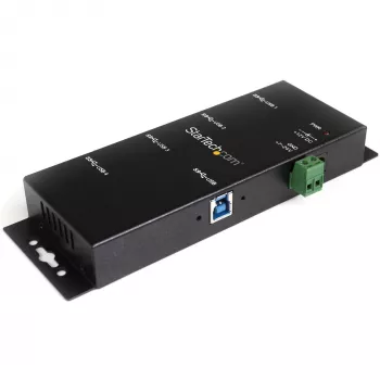 StarTech.com 4-Port Industrial USB 3.0 Hub mit ESD-Schutz~4-Port USB 3.0 Hub - 5Gbps - Metall Industrie USB-A Hub - Wand- oder Schreibtischmontage USB-Daten-Hub - TAA-konform USB-Erweiterungshub