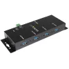 StarTech.com 4-Port Industrial USB 3.0 Hub mit ESD-Schutz~4-Port USB 3.0 Hub - 5Gbps - Metall Industrie USB-A Hub - Wand- oder Schreibtischmontage USB-Daten-Hub - TAA-konform USB-Erweiterungshub