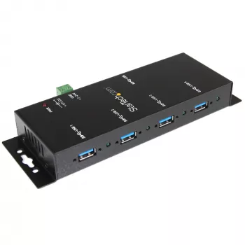 StarTech.com 4-Port Industrial USB 3.0 Hub mit ESD-Schutz~4-Port USB 3.0 Hub - 5Gbps - Metall Industrie USB-A Hub - Wand- oder Schreibtischmontage USB-Daten-Hub - TAA-konform USB-Erweiterungshub