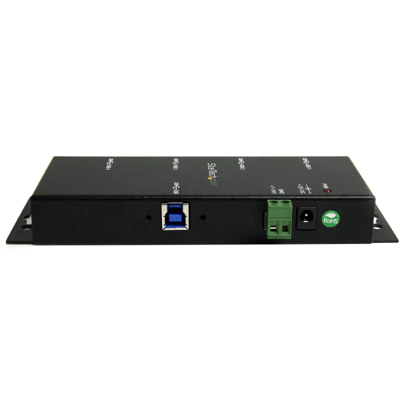 StarTech.com 4-Port Industrial USB 3.0 Hub mit ESD-Schutz~4-Port USB 3.0 Hub - 5Gbps - Metall Industrie USB-A Hub - Wand- oder Schreibtischmontage USB-Daten-Hub - TAA-konform USB-Erweiterungshub