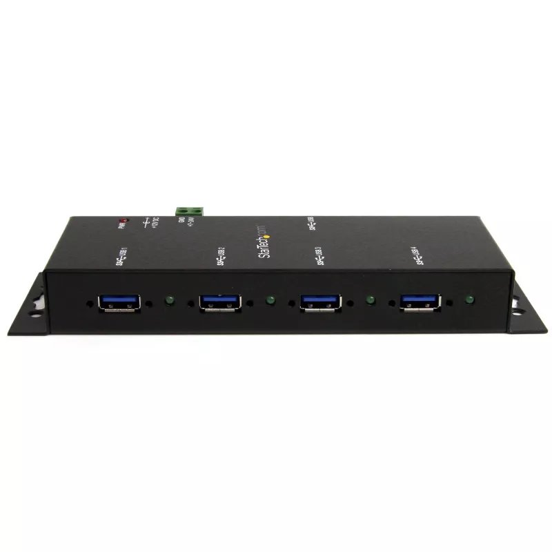 StarTech.com 4-Port Industrial USB 3.0 Hub mit ESD-Schutz~4-Port USB 3.0 Hub - 5Gbps - Metall Industrie USB-A Hub - Wand- oder Schreibtischmontage USB-Daten-Hub - TAA-konform USB-Erweiterungshub