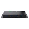 StarTech.com 4-Port Industrial USB 3.0 Hub mit ESD-Schutz~4-Port USB 3.0 Hub - 5Gbps - Metall Industrie USB-A Hub - Wand- oder Schreibtischmontage USB-Daten-Hub - TAA-konform USB-Erweiterungshub