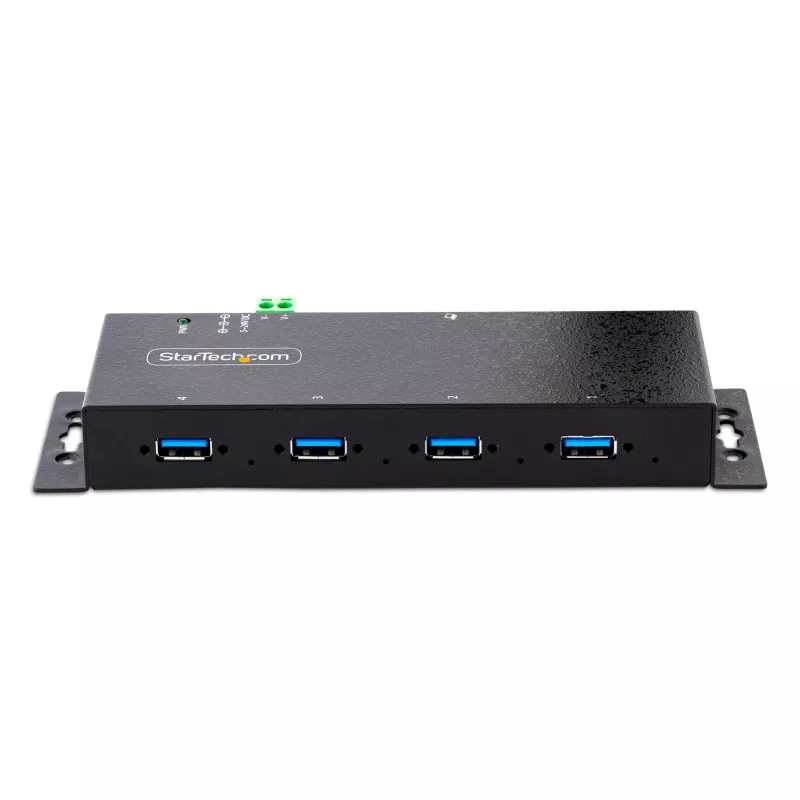 StarTech.com 4-Port Industrial USB 3.0 Hub mit ESD-Schutz~4-Port USB 3.0 Hub - 5Gbps - Metall Industrie USB-A Hub - Wand- oder Schreibtischmontage USB-Daten-Hub - TAA-konform USB-Erweiterungshub