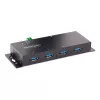 StarTech.com 4-Port Industrial USB 3.0 Hub mit ESD-Schutz~4-Port USB 3.0 Hub - 5Gbps - Metall Industrie USB-A Hub - Wand- oder Schreibtischmontage USB-Daten-Hub - TAA-konform USB-Erweiterungshub
