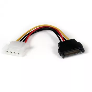 StarTech.com 15,24 cm SATA-auf-LP4-Stromkabel-Adapter – B/M, Molex (4-polig), SATA 15-polig, 0,1524 m, Stecker, Stecker, gerade