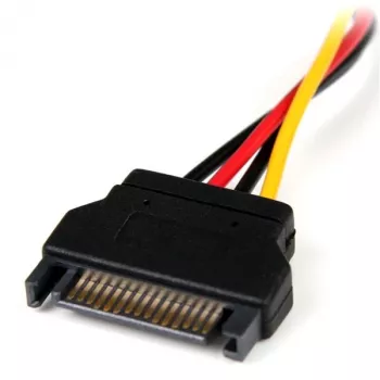 StarTech.com 15,24 cm SATA-auf-LP4-Stromkabel-Adapter – B/M, Molex (4-polig), SATA 15-polig, 0,1524 m, Stecker, Stecker, gerade