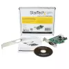 StarTech.com 1-Port PCI Express RS232 Serielle Adapterkarte – PCIe RS232 Serieller Host-Steuergerät – PCIe zu Seriell DB9 – 16550 UART – Low-Profile-Erweiterungskarte – Windows & Linux