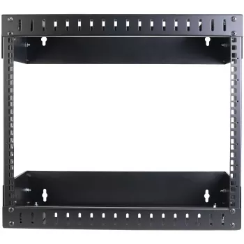 StarTech.com 8U 19 Zoll Wandmontage Netzwerk-Rack – Einstellbare Tiefe 12–20 Zoll 2-Pfosten-Open-Frame-Serverraum-Rack für AV/Daten/IT-Kommunikation/Computerausrüstung/Switch mit Käfigmuttern und Schrauben