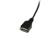 StarTech.com 1 ft Mini USB 2.0 Kabel - USB A auf Mini B F/M, 0,3 m, USB A, Mini-USB B, Stecker/Buchse, 0,48 Gbit/s, Schwarz