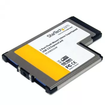 StarTech.com 2 Port Flush Mount ExpressCard 54mm SuperSpeed USB 3.0 Kartenadapter mit UASP-Unterstützung