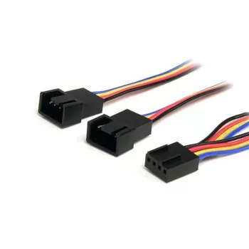 StarTech.com 12in 4-Pin-Lüfter-Stromversorgungs-Y-Kabel – F/M, Molex (4-pin), Molex (4-pin), 0,31 m, Stecker, Buchse, Mehrfarbig