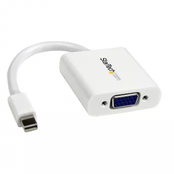 StarTech.com Mini DisplayPort auf VGA Adapter - Aktiver Mini DP auf VGA Konverter - 1080p Video - mDP oder Thunderbolt 1/2 Mac/PC zu VGA Monitor/Projektor/Display - mDP 1.2 auf VGA Dongle - Weiß