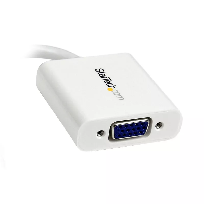 StarTech.com Mini DisplayPort auf VGA Adapter - Aktiver Mini DP auf VGA Konverter - 1080p Video - mDP oder Thunderbolt 1/2 Mac/PC zu VGA Monitor/Projektor/Display - mDP 1.2 auf VGA Dongle - Weiß
