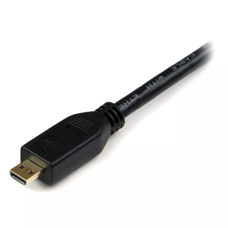 StarTech.com 1m Micro HDMI auf HDMI Kabel mit Ethernet - 4K 30Hz Video - Robustes High Speed Micro HDMI Typ-D auf HDMI 1.4 Adapterkabel / Konverterkabel - UHD HDMI Monitore/Fernseher/Displays - M/M