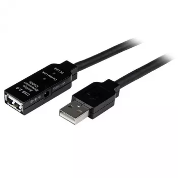 StarTech.com 15m USB 2.0 Active Extension Kabel - M/F, 15 m, USB A, USB A, USB 2.0, Male/Female, Schwarz