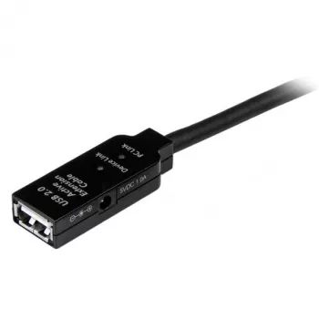 StarTech.com 15m USB 2.0 Active Extension Kabel - M/F, 15 m, USB A, USB A, USB 2.0, Male/Female, Schwarz